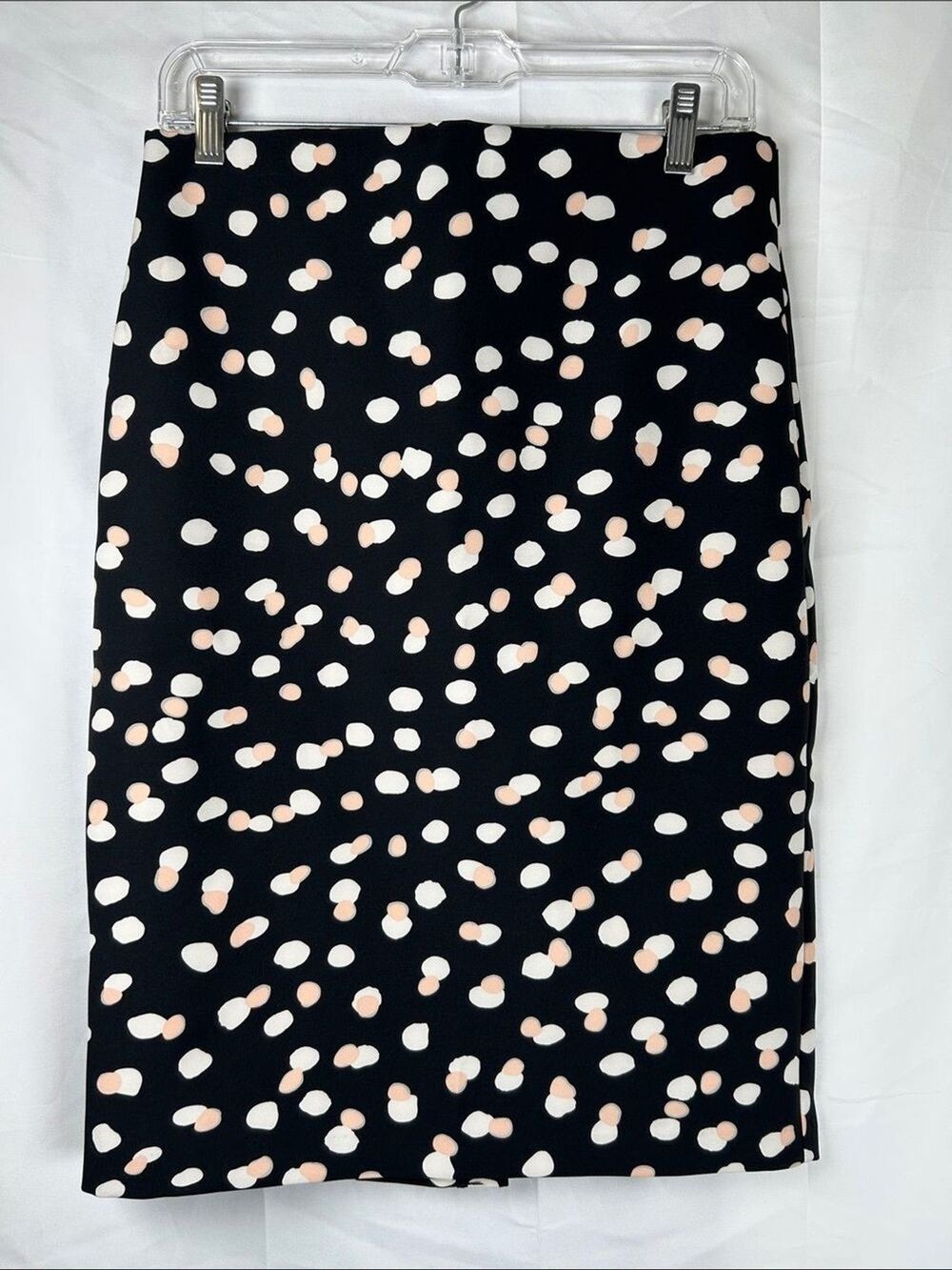 Philosophy Polka Dot Pencil Skirt Women’s Size 4 Black Pink Workwear Pin Up